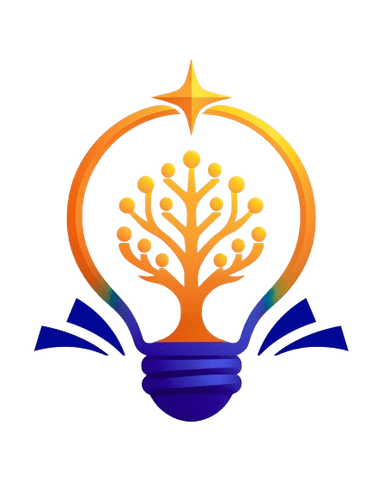 Logo Lightbulb dengan Tree Structure